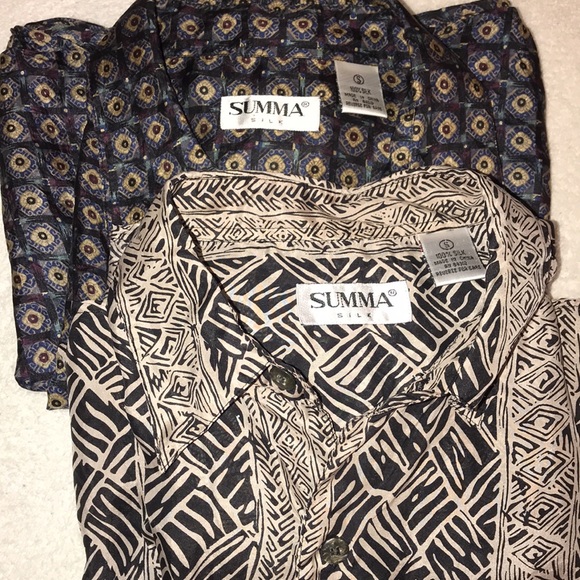 Summa Silk Other - 2 SUMMA Silk Shirts BUNDLE Size S